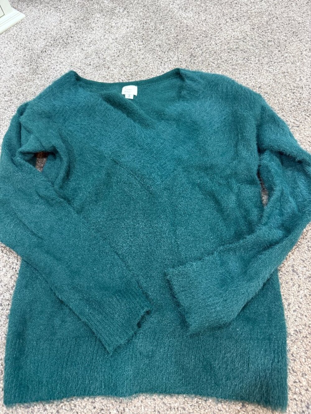 A New Day Women’s Small Green V-Neck Soft Cozy Sweater Target